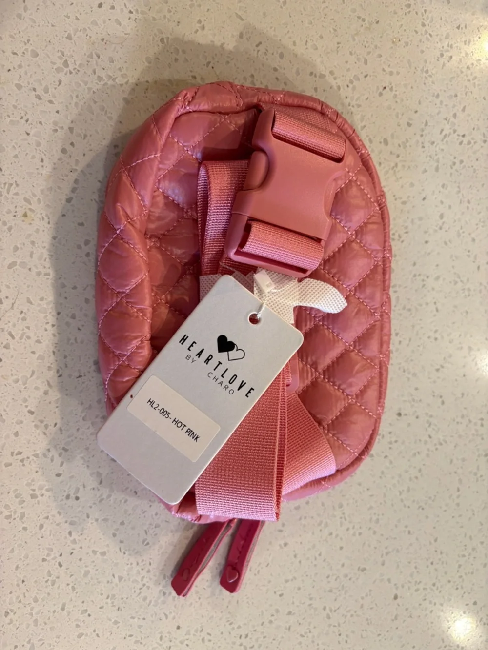 Quilted Pink belt bag fanny pack bum bag